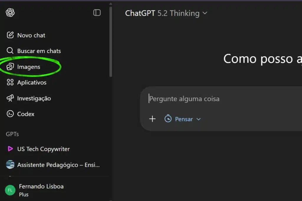 conta no chatgpt